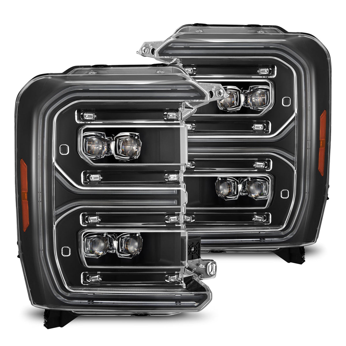 AlphaRex 23-26 Ford F-250 SD NOVA LED Proj Headlights Blk w/Activ Light/Seq Signal/Switchback - 880895
