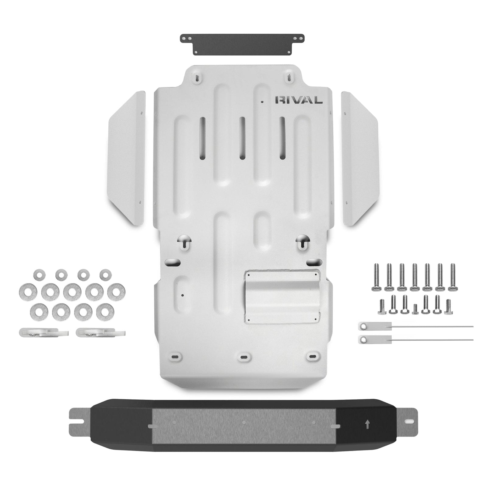 Rival 10-24 Toyota 4Runner Aluminum Transmission Transfer Case Catalytic Converter Skid Plate - 2333.9543.2.6