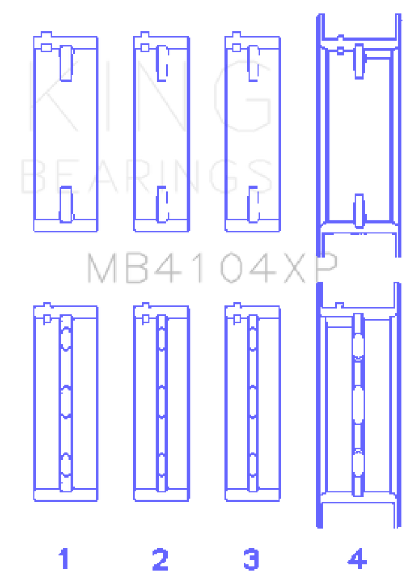King Nissan VG30DE/VG30DETT (Size STD) Performance Main Bearing Set - MB4104XP