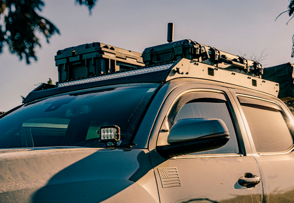 Cali Raised 05-23 Toyota Tacoma Premium Roof Rack - Combo Beam/No Switch/No Lights - CR2882 - front view