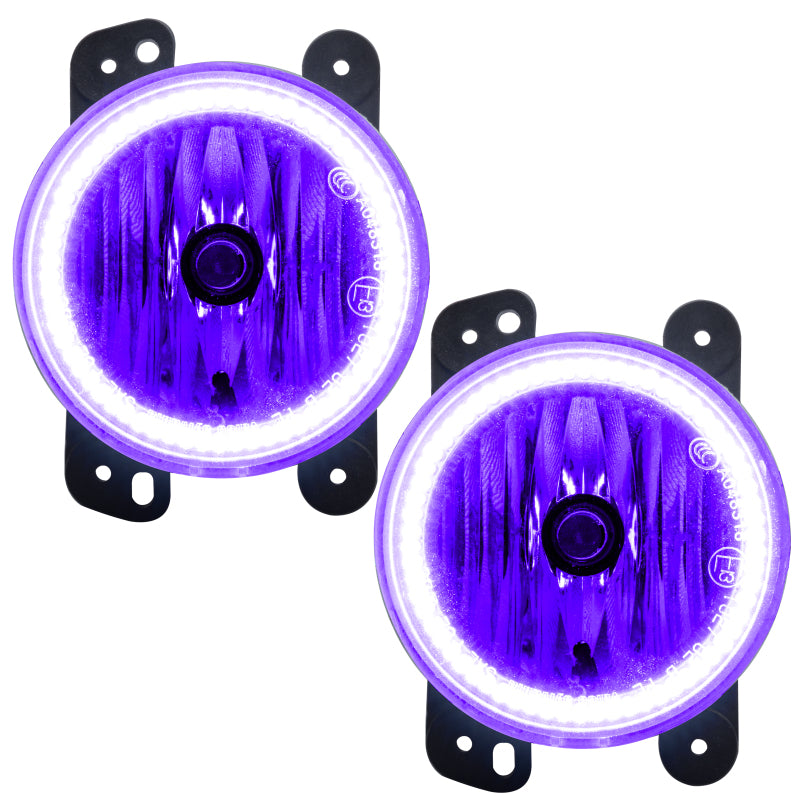 Oracle Lighting 10-15 Jeep Wrangler JK Pre-Assembled LED Halo Fog Lights -UV/Purple SEE WARRANTY - 7159-007