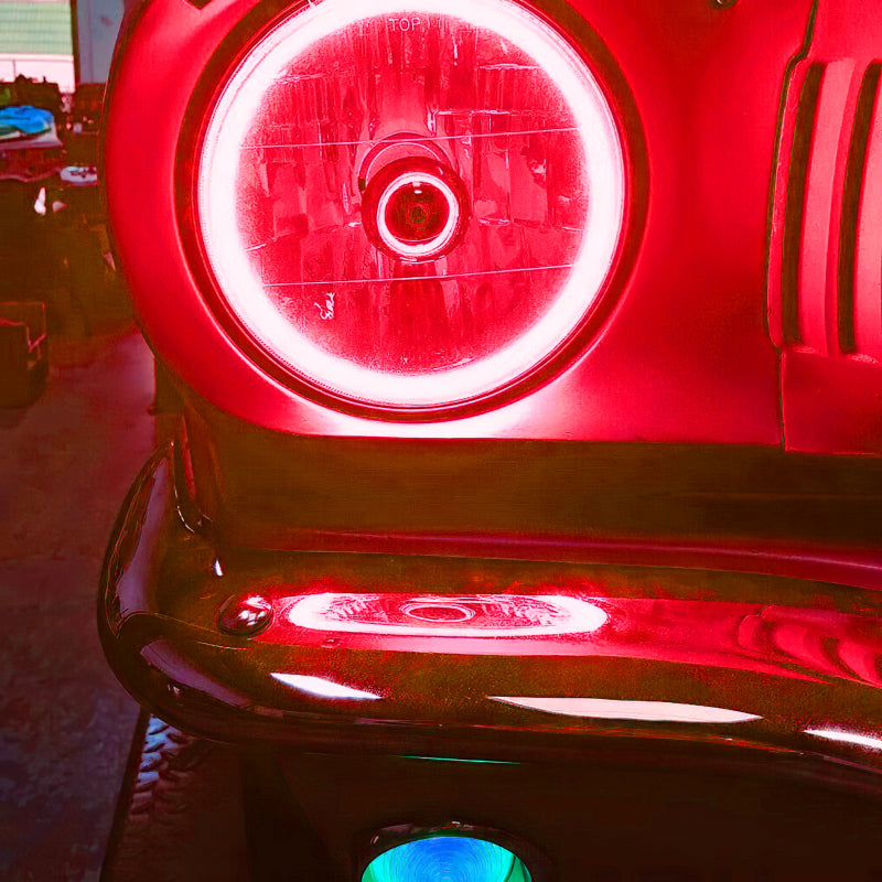 Oracle Pre-Installed Lights 7 IN. Sealed Beam - Red Halo SEE WARRANTY - 6905-003