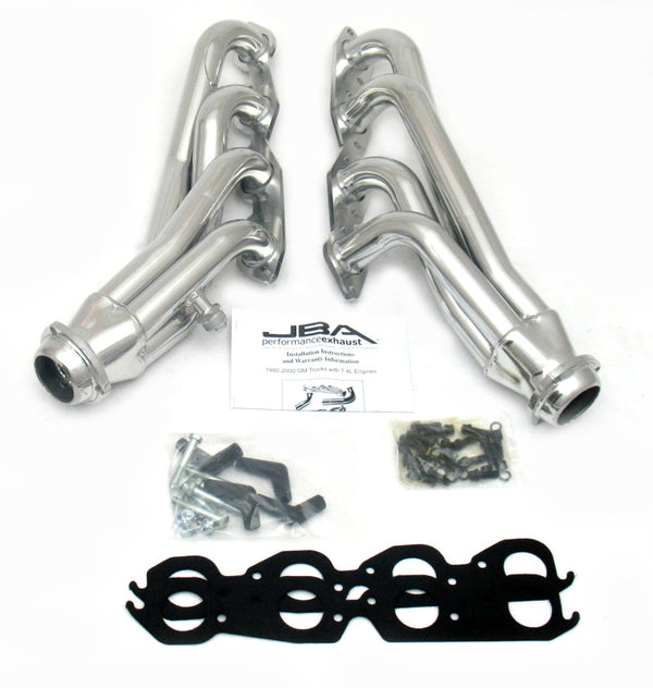 JBA 96-00 GM Truck 7.4L Voretc w/o A.I.R. 1-3/4in Primary Silver Ctd Cat4Ward Header - 1822SJS for 1996-2000 Chevrolet C2500 