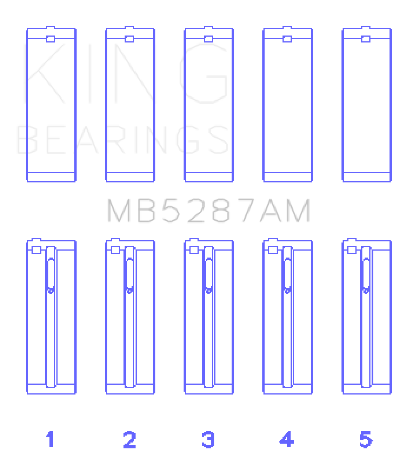 King Toyota 1ZZ-FE (Size STD) Main Bearing Set - MB5287AM