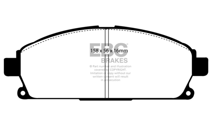 EBC 03-06 Acura MDX 3.5 Yellowstuff Front Brake Pads - DP41247R