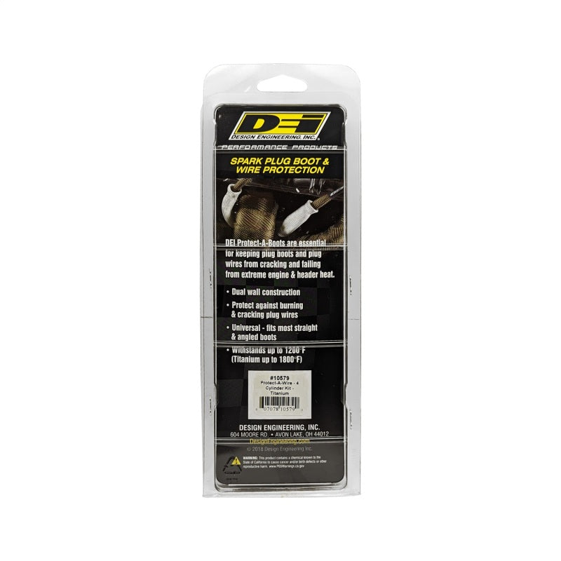 DEI Protect-A-Wire 4 Cylinder Kit - Titanium - 10579