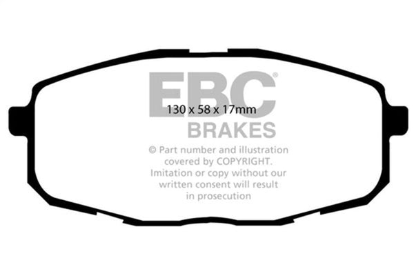 EBC 09-12 Hyundai Elantra 2.0 Touring Greenstuff Front Brake Pads - DP21562 for 2010-2023 Kia Forte - front view