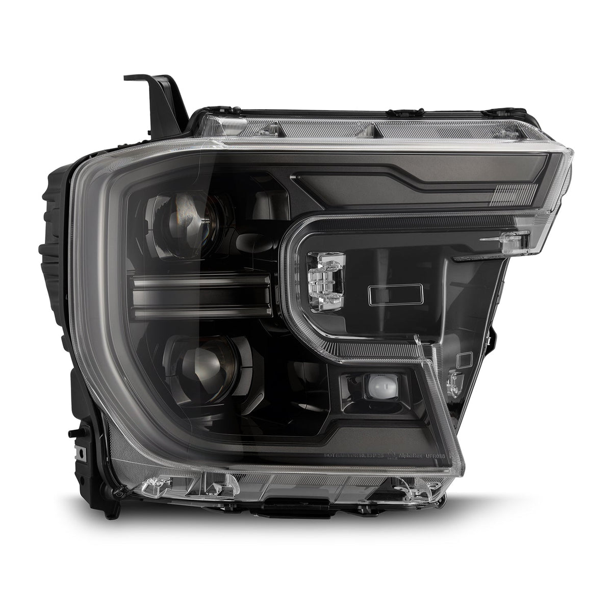 AlphaRex 24-26 Ford Ranger LUXX LED Proj Headlights Alpha Blk w/Activ Light/Seq Signal/Switchback - 880902 for 2024-2026 Ford