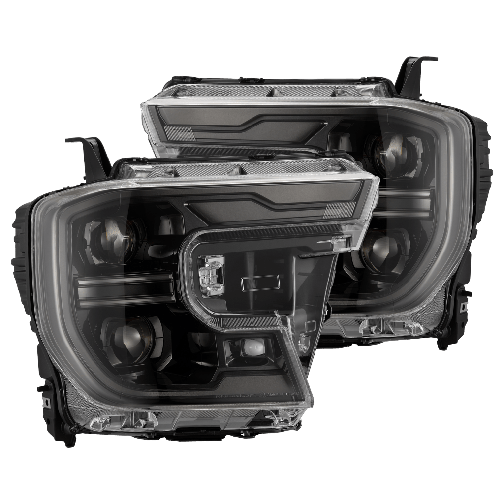 AlphaRex 24-26 Ford Ranger LUXX LED Proj Headlights Alpha Blk w/Activ Light/Seq Signal/Switchback - 880902 for 2024-2026 Ford