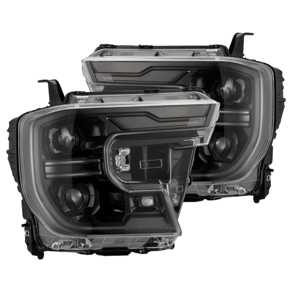 AlphaRex 24-26 Ford Ranger LUXX LED Proj Headlights Alpha Blk w/Activ Light/Seq Signal/Switchback - 880902 for 2024-2026 Ford