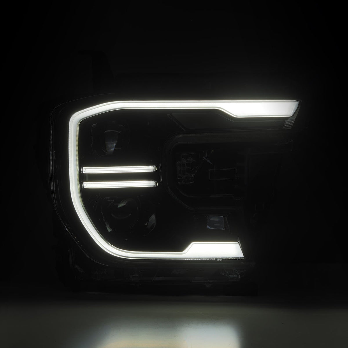 AlphaRex 24-26 Ford Ranger LUXX LED Proj Headlights Alpha Blk w/Activ Light/Seq Signal/Switchback - 880902 for 2024-2026 Ford