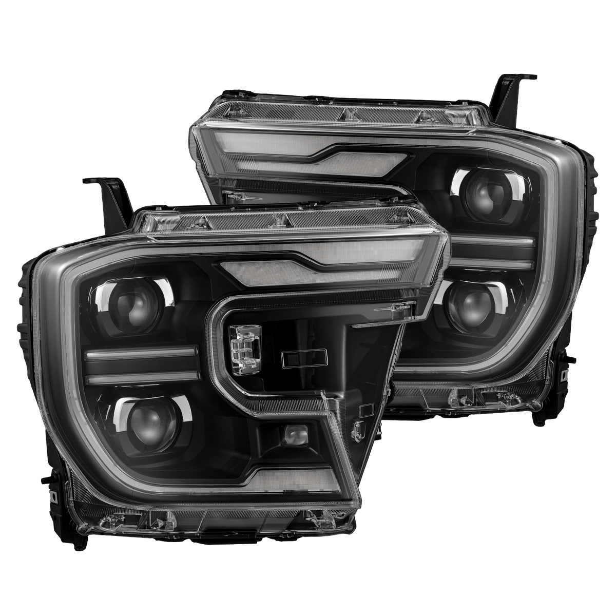 AlphaRex 24-26 Ford Ranger LUXX LED Proj Headlights Blk w/Activ Light/Seq Signal/Switchback - 880903 for 2024-2026 Ford Range