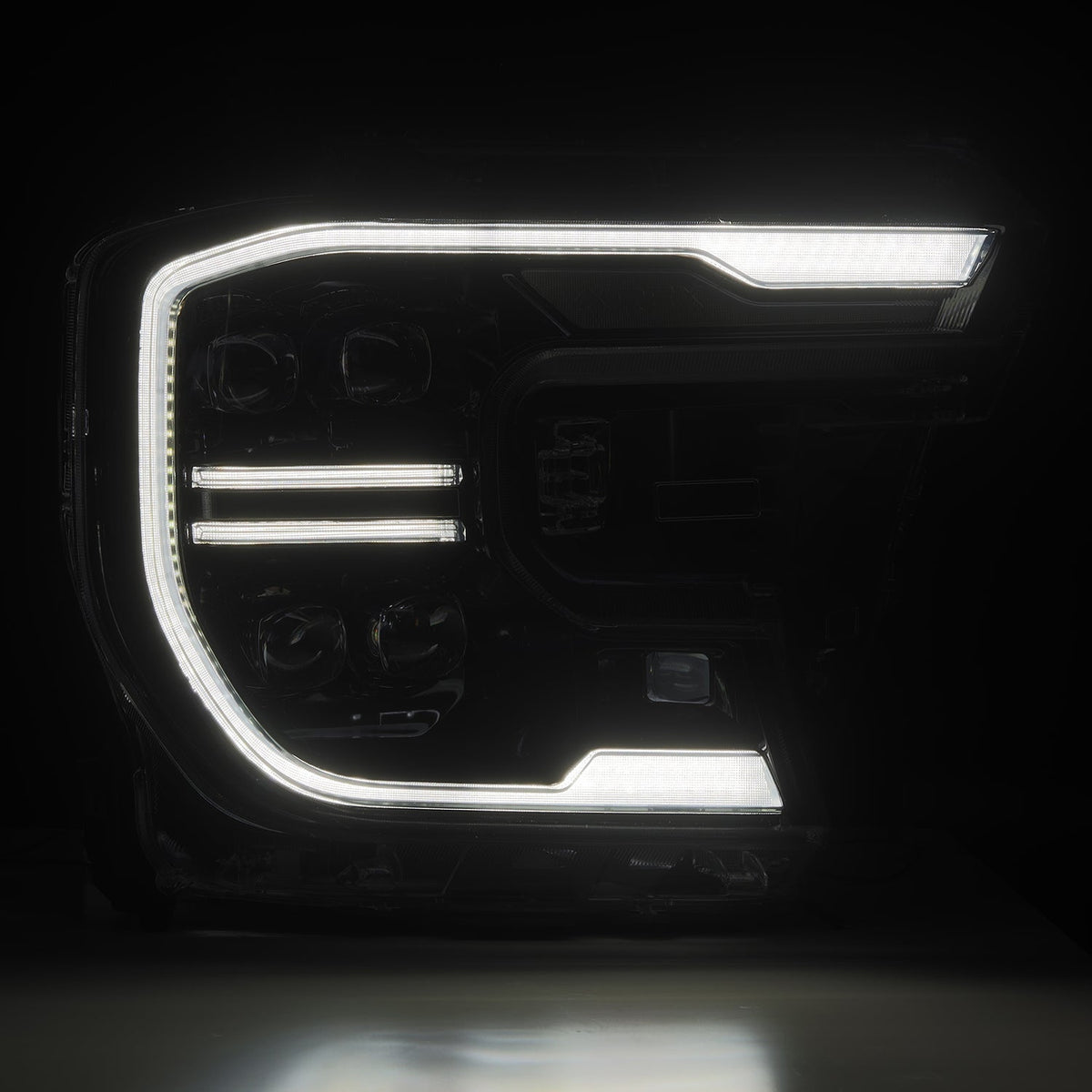 AlphaRex 24-26 Ford Ranger NOVA LED Proj Headlights Alpha Blk w/Activ Light/Seq Signal/Switchback - 880892 for 2024-2026 Ford