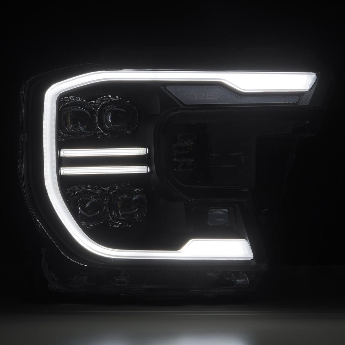 AlphaRex 24-26 Ford Ranger NOVA LED Proj Headlights Blk w/Activ Light/Seq Signal/Switchback - 880893 for 2024-2026 Ford Range
