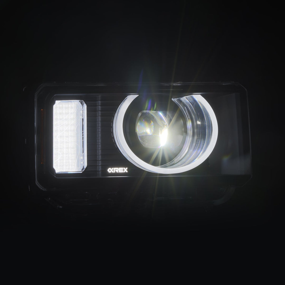 AlphaRex 24-26 Toyota LC Heritage LUXX LED Proj Headlight Alpha Blk  w/Activ Lt/Seq Signal/Switchbk - 880898