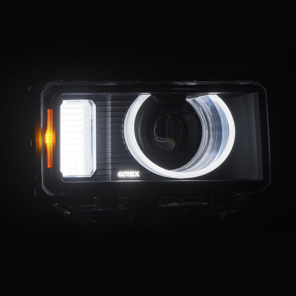 AlphaRex 24-26 Toyota LC Heritage LUXX LED Proj Headlight Alpha Blk  w/Activ Lt/Seq Signal/Switchbk - 880898