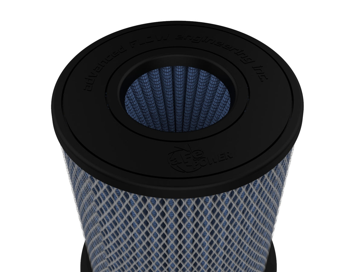 aFe Magnum Flow Pro 5R Air Filter 4in. Flange ID x 6-1/2in. Base x 6-1/2in. Top x 8 in. Height - 24-91153