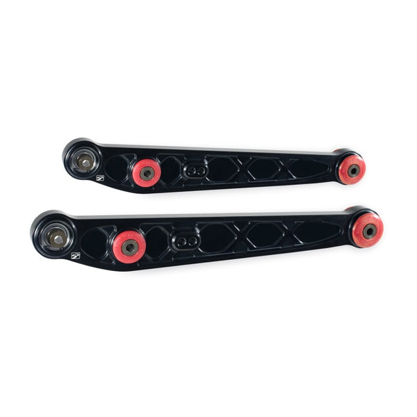 Skunk2 Honda/Acura EK Alpha Series Rear Lower Control Arm Set - Black - 542-05-1295 for 1996-2000 Honda Civic - front view