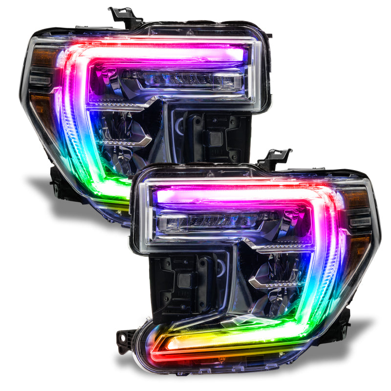 Oracle 19-21 GMC Sierra 1500 RGB+W Headlight DRL Upgrade Kit - ColorSHIFT w/o Cntrl SEE WARRANTY - 1287-334