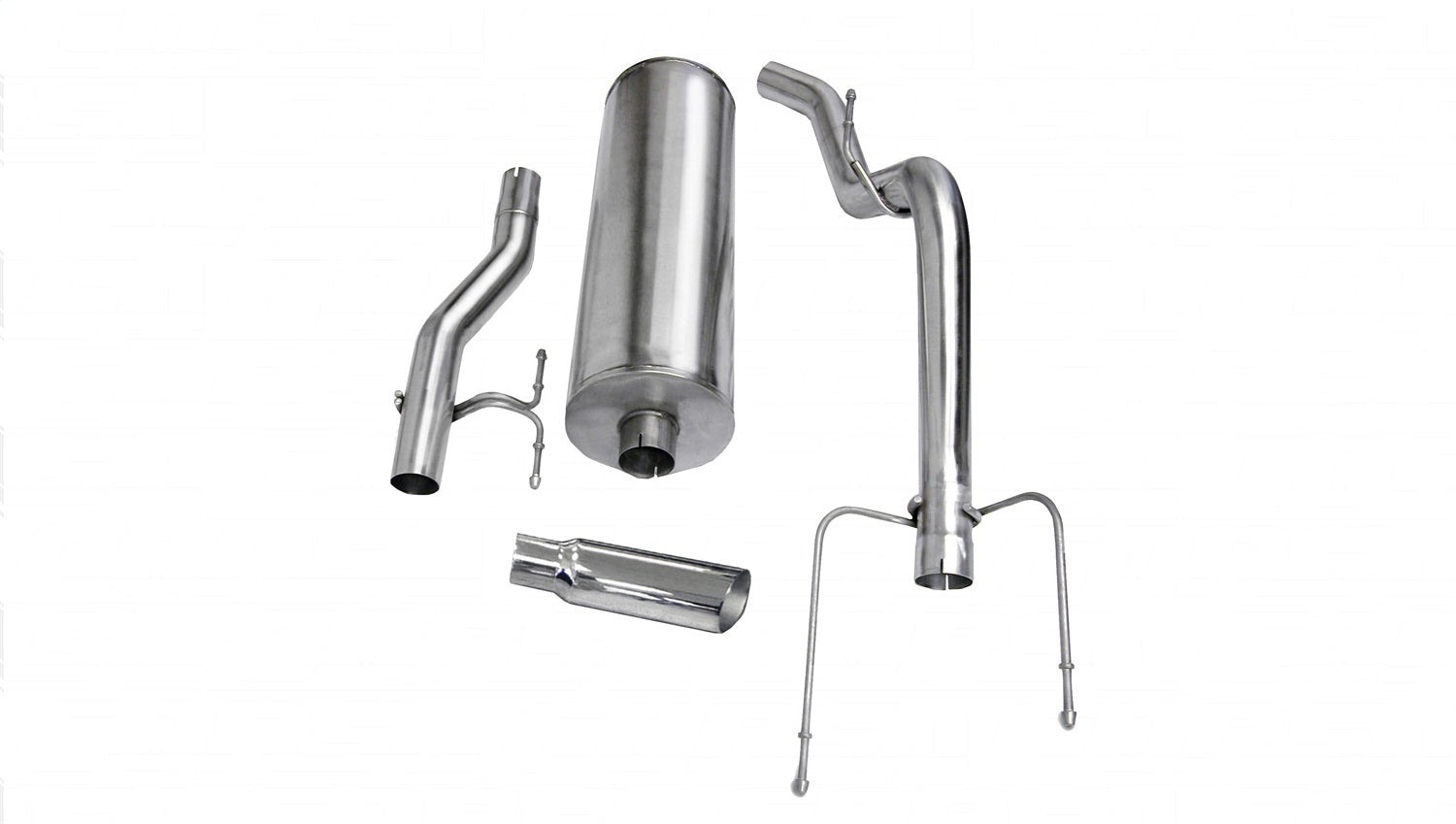 Corsa 2004-2005 -05 Dodge Ram Quad Cab/Short Bed 1500 4.7L V8 Polished Sport Cat-Back Exhaust - 24403