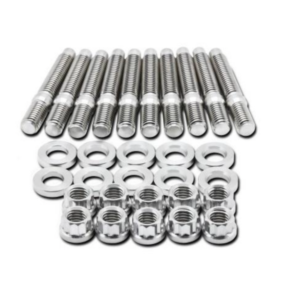 BLOX Racing SUS303 Stainless Steel Intake Manifold Stud Kit M8 x 1.25mm 55mm in Length - 10-piece - BXFL-00308-10 - front view