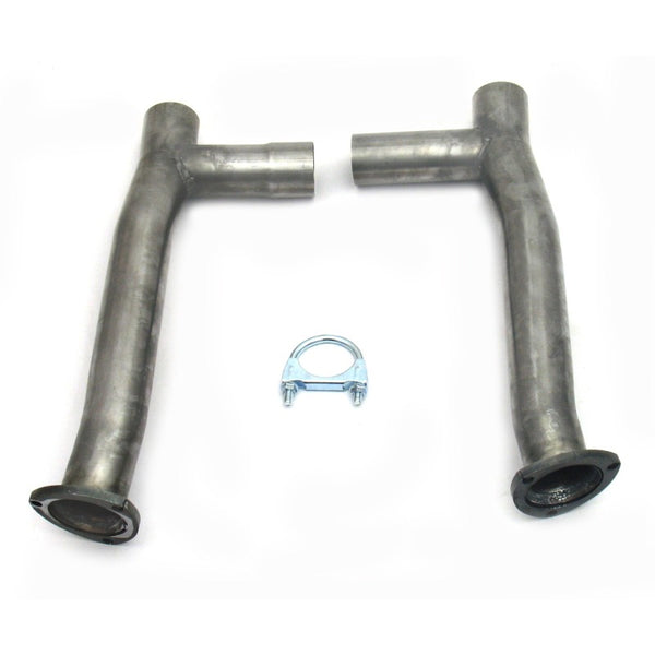 JBA 65-73 Ford Mustang 260-302 T5/T56 409SS Mid Pipes - 6611SH for 1964-1973 Ford Mustang - front view