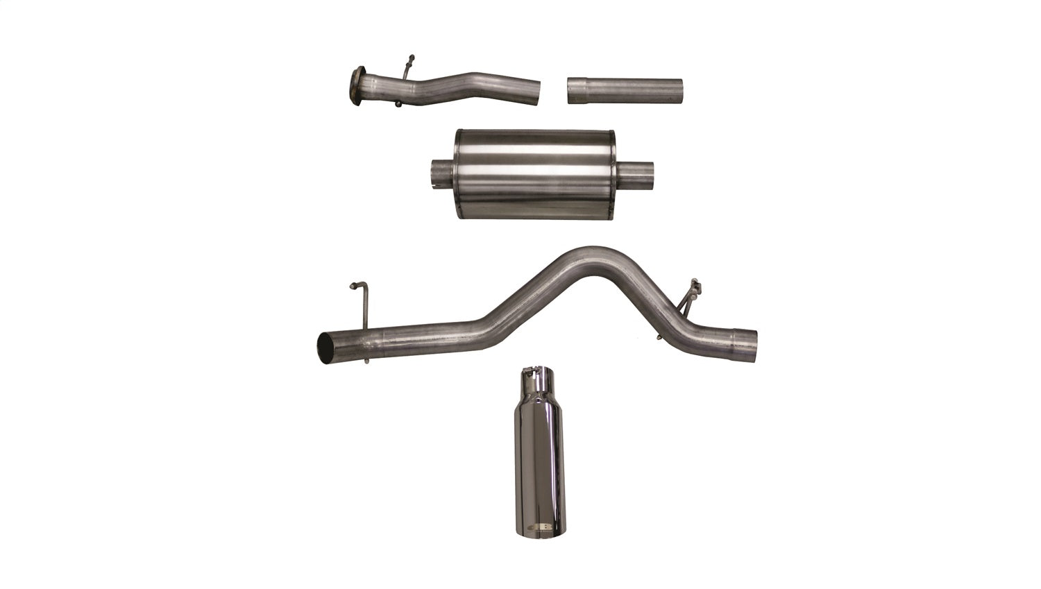 Corsa 2017-2022 Chevy Colorado 3.6L Crew Cab Sport Cat-Back System Single Rear Exit Polished Tips - 24745