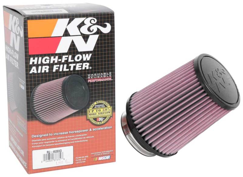 K&amp;N Universal Air Filter 3-1/2in Flange / 5-1/2in Base / 4-1/2in Top / 6-1/2in Height - RU-4630XD
