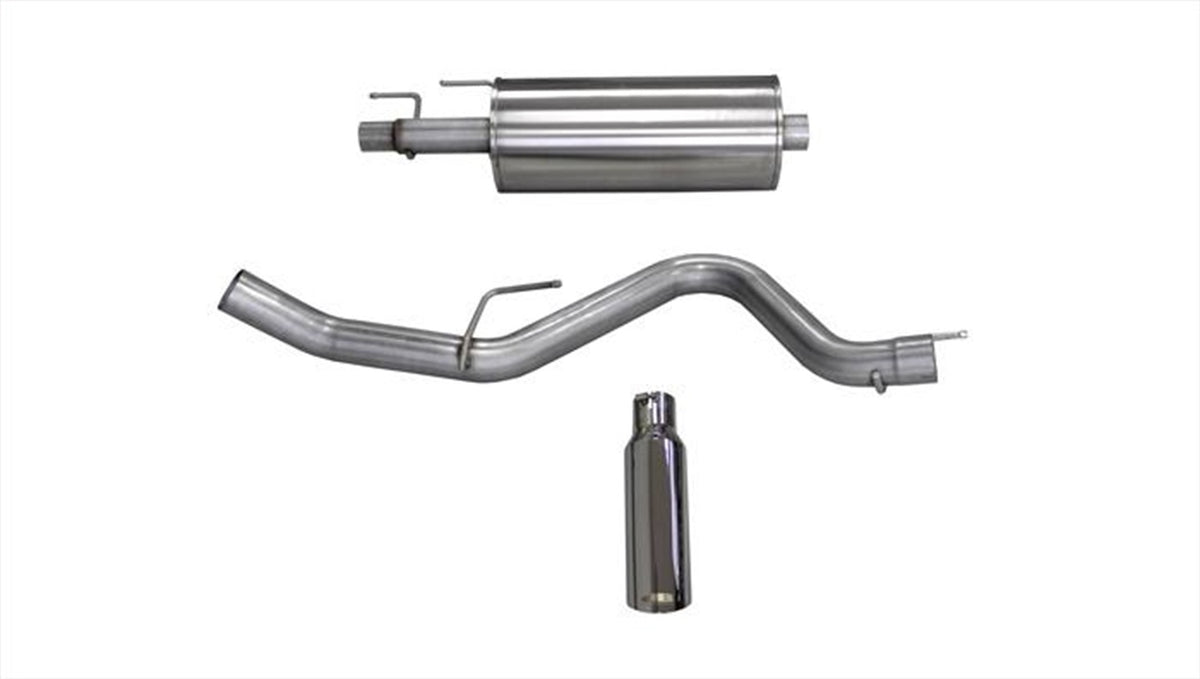 Corsa 2015-2020 Ford F-150 EcoBoost Cat-Back Single Side Exit w/ 4.0in Polished Tip - 24836
