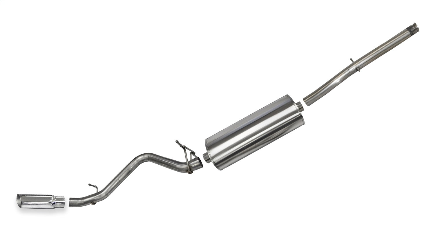 Corsa 14-16 Chevy Silverado Cred Cab/Standard Bed 1500 5.3L V8 Polished Sport Single Side Exhaust - 24874