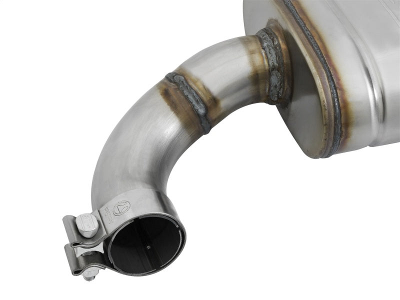 aFe MACHForce XP 2.5in 409 Stainless Axle Back Exhaust w/Stainless Tips 15-17 Ford Mustang I4-2.3L - 49-43085-P