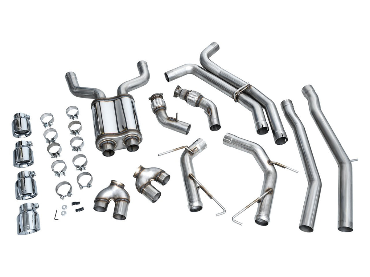 AWE Tuning 19-23 Audi C8 S6/S7 2.9T V6 AWD Track Edition Exhaust - Chrome Silver Tips - 3020-42101