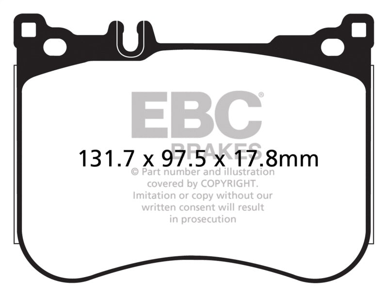 EBC 14+ Mercedes-Benz S550 4.7 Twin Turbo AMG Sport Pkg Yellowstuff Front Brake Pads - DP42178R