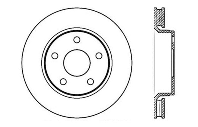 StopTech 07-13 Jeep Wrangler Slotted & Drilled Right Front Rotor - 127.67068R