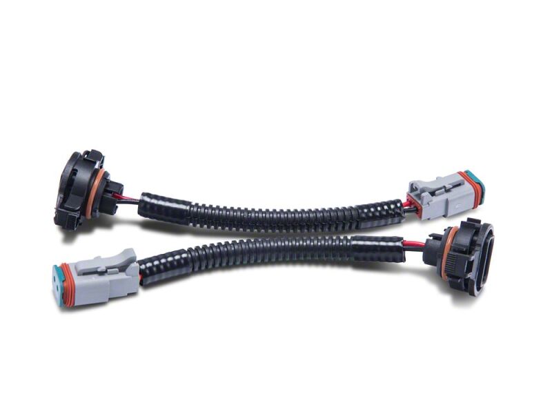 Raxiom 10-18 Jeep Wrangler JK Axial Series H16 to Deutsch Fog Light Wire Harness Adapter Set - J104820 - close-up view