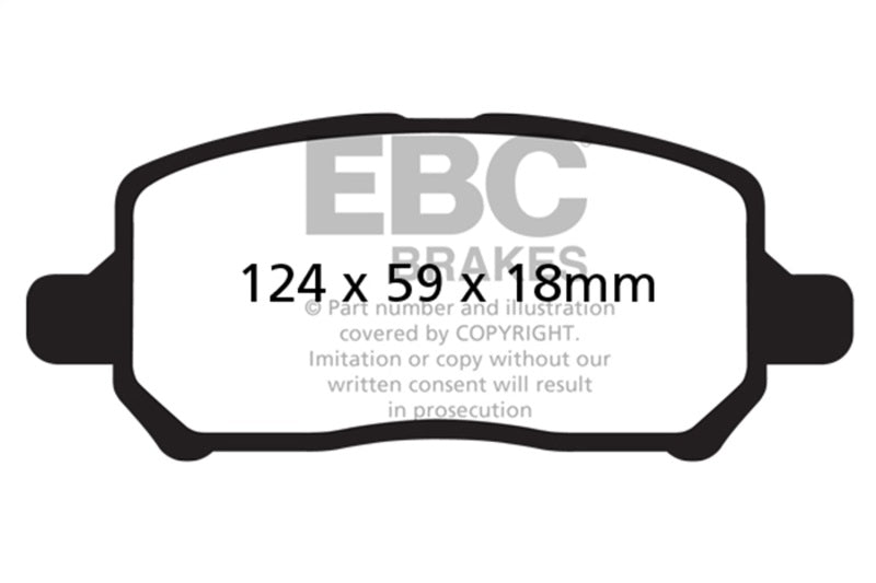 EBC 05-10 Chevrolet Cobalt 2.2 4 Lug Ultimax2 Front Brake Pads - UD956