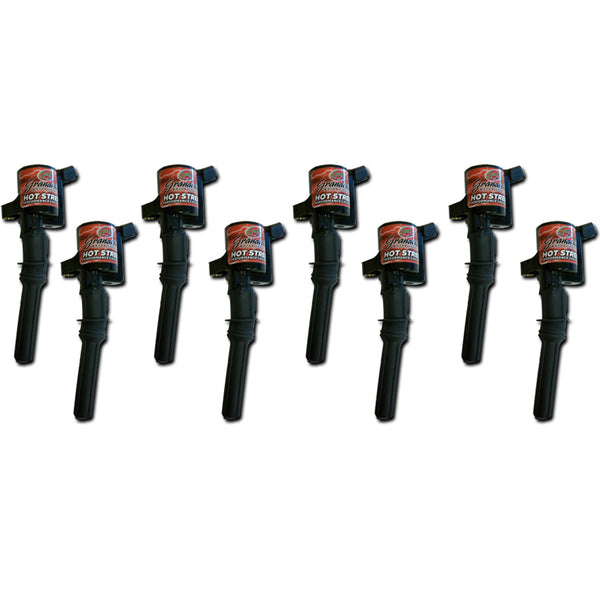 Granatelli 97-04 Ford 4.6L/5.4L 2V Hot Street Coil Packs - Black (Set of 8) - 25-2001