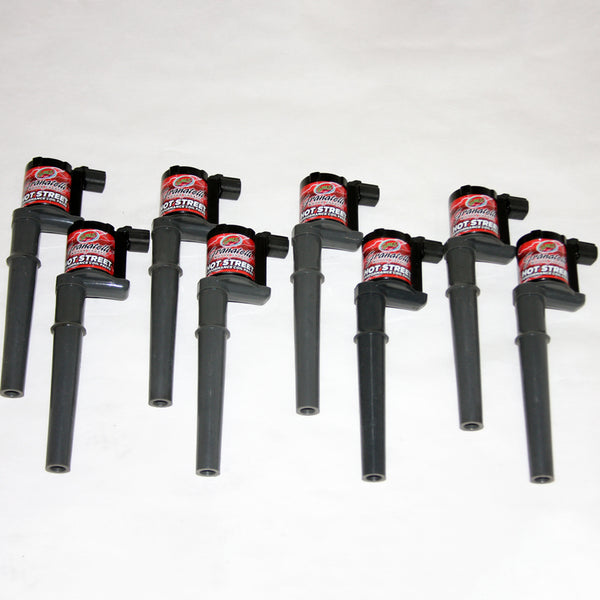 Granatelli 99-14 Ford 4.6L/5.4L/5.8L 4V Hot Street Coil Packs - Black (Set of 8) - 25-4001