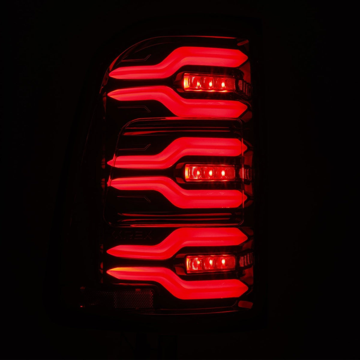 Alpharex 2025 Dodge Ram 1500 Luxx-Series LED Tail Lights - Alpha Black - 640032 for 2025 Dodge Ram 1500 - detail view