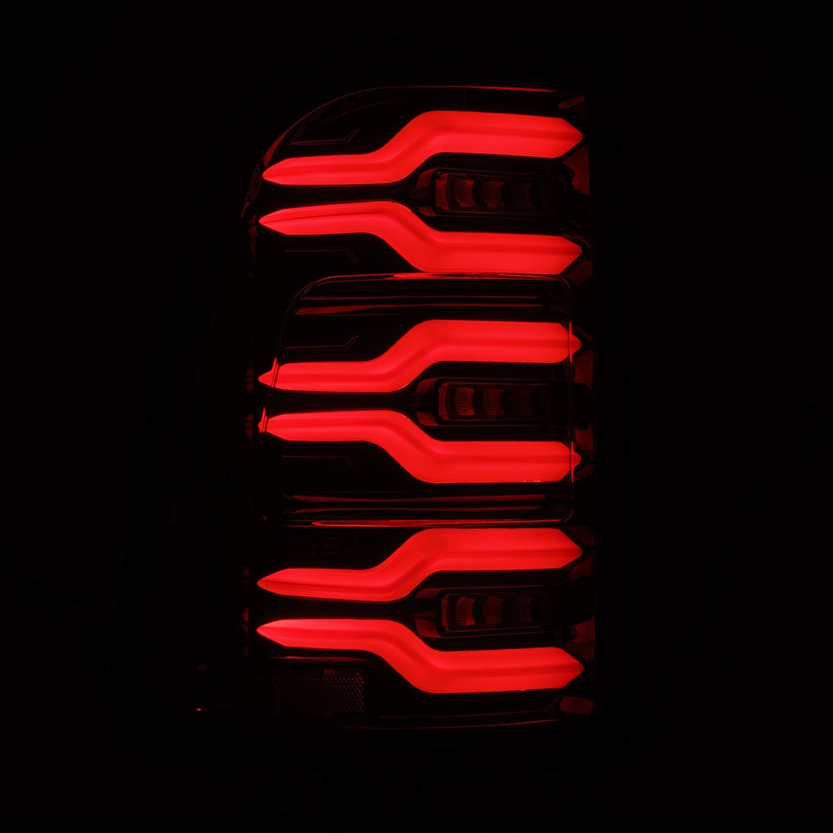 Alpharex 2025 Dodge Ram 1500 Luxx-Series LED Tail Lights - Black - 640042 for 2025 Dodge Ram 1500 - angle view