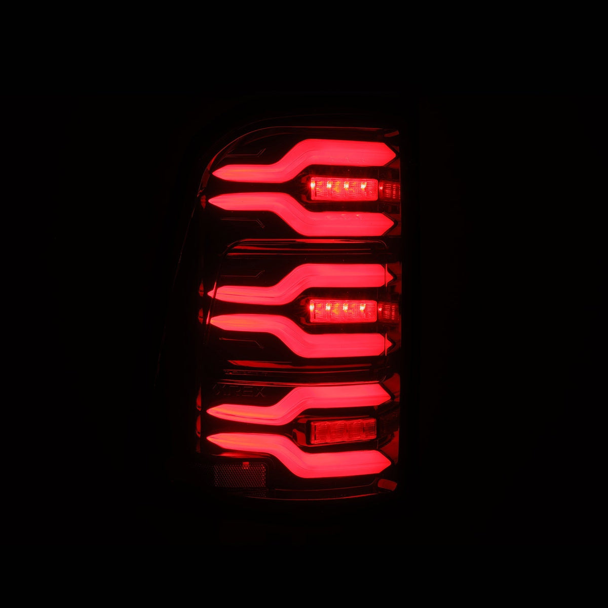 Alpharex 2025 Dodge Ram 1500 Luxx-Series LED Tail Lights - Black/Red - 640052 for 2025 Dodge Ram 1500 - installed view