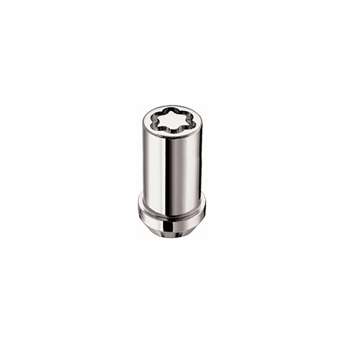 McGard Wheel Lock Nut Set - 4pk. (Tuner / Cone Seat) M14X1.5 / 22mm Hex / 1.648in. Length - Chrome - 25115