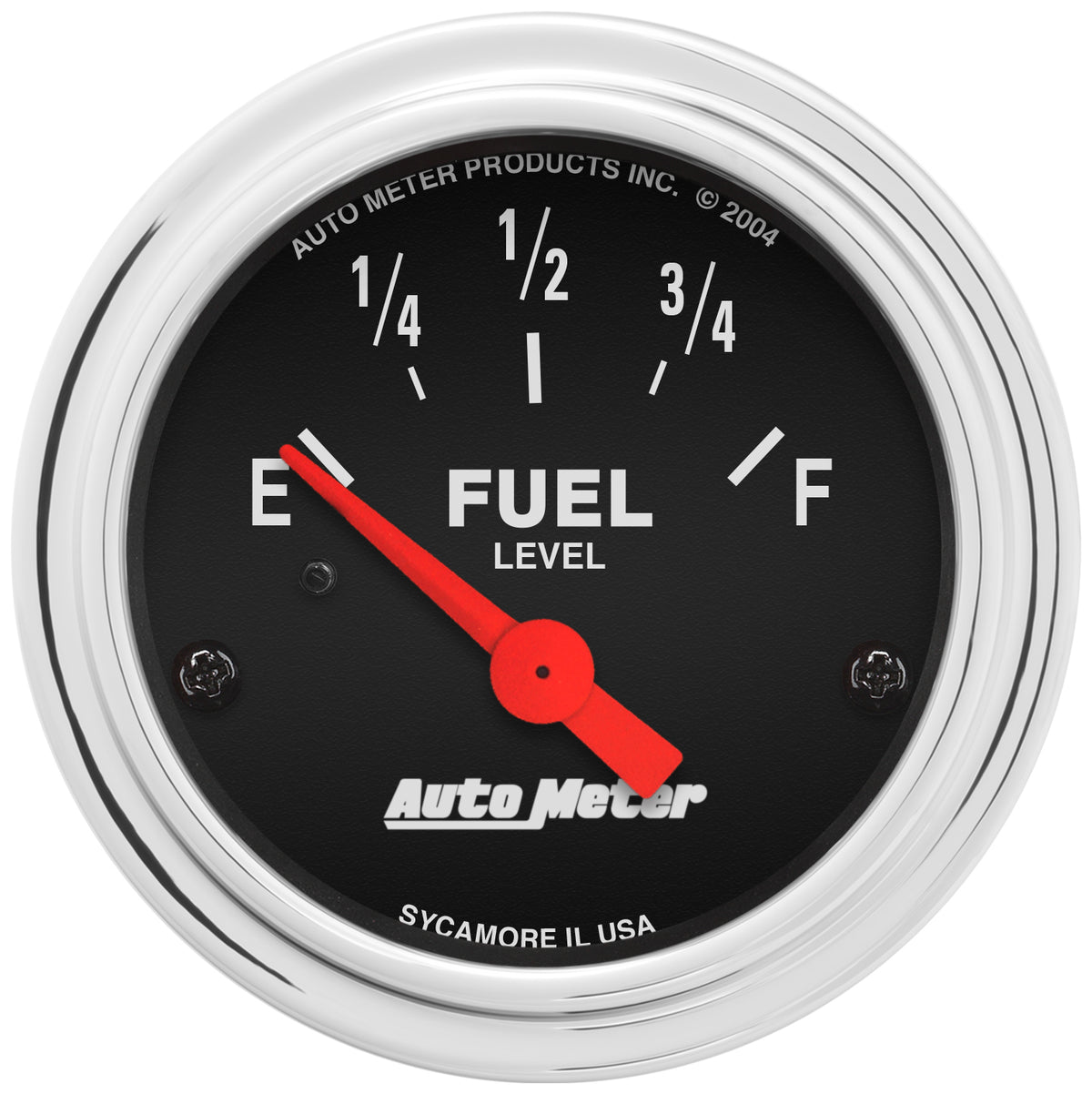 Autometer Traditional Chrome 2-1/16in 0 Ohm - 30 Ohm Full Electrical Fuel Level Gauge - 2517