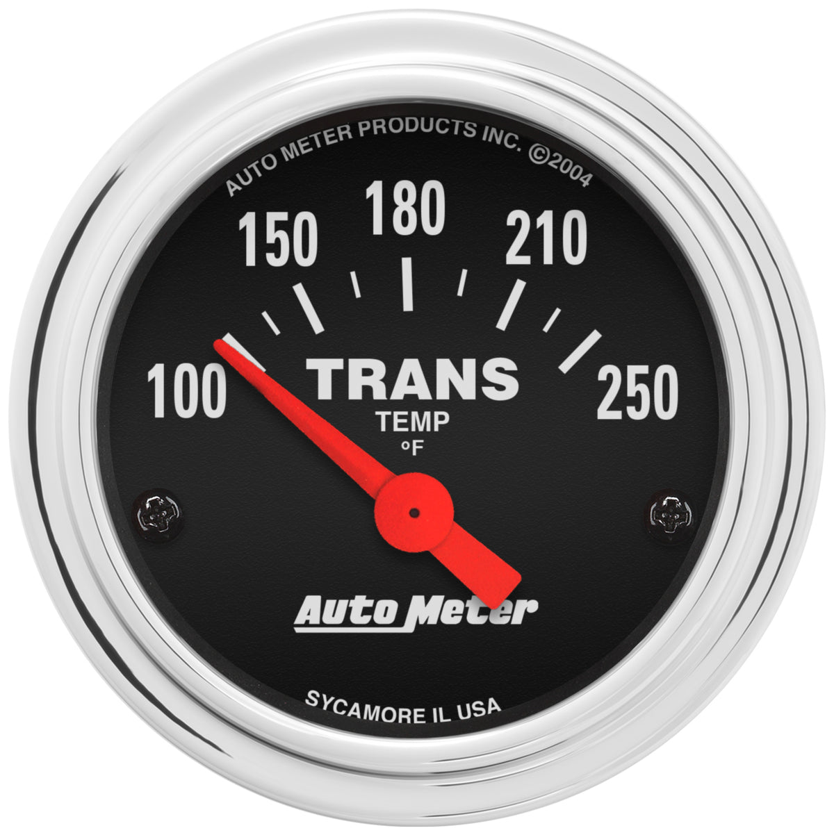 Autometer Traditional Chrome 2-1/16in 100-250 Degree F Electric Transmission Temperature Gague - 2552