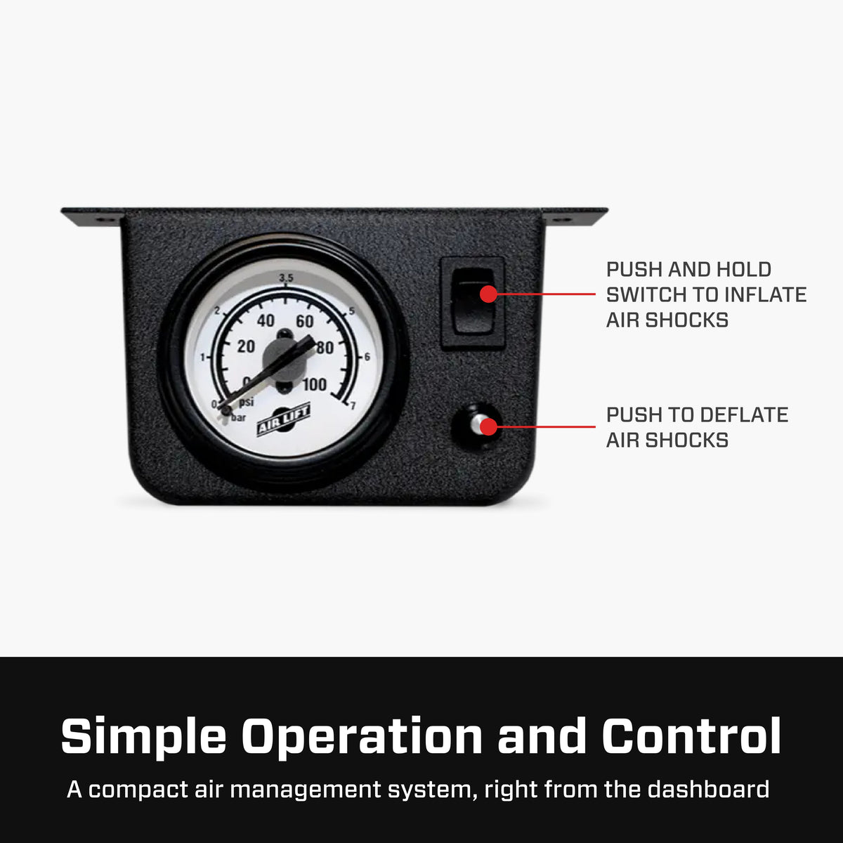 Air Lift Load Controller Ii - Single Gauge w/ Lps 5 PSI Min. - 25592