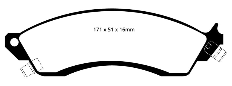 EBC 85-88 Chevrolet Camaro (3rd Gen) 2.8 (Performance Package) Bluestuff Front Brake Pads - DP51131NDX