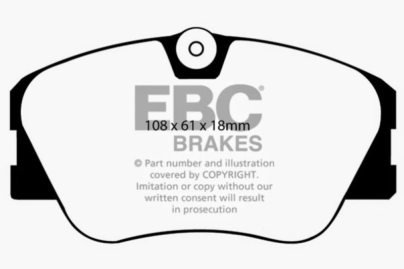 EBC 86-93 Mercedes-Benz 190/190E 2.3 16v Redstuff Front Brake Pads - DP3577C
