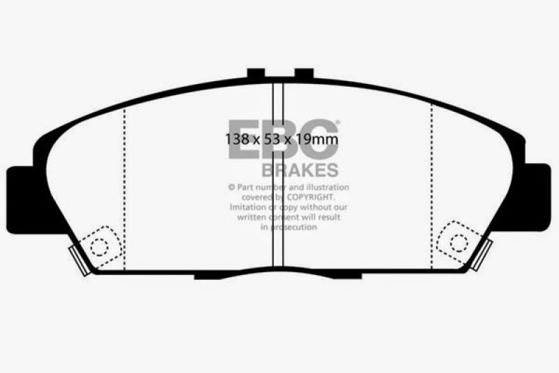 EBC 92-96 Honda Prelude 2.2 Greenstuff Front Brake Pads - DP2975