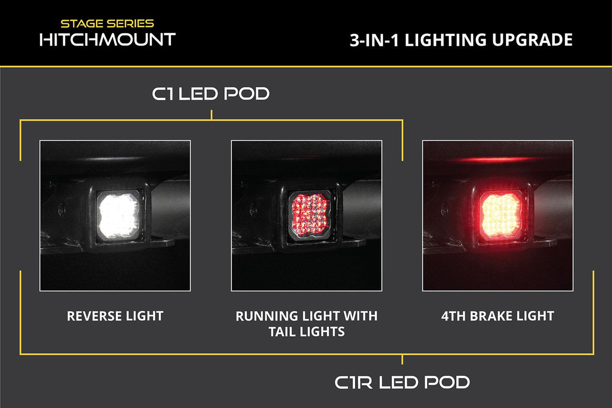 Diode Dynamics HitchMount LED Pod 4-Pin Reverse Kit  C1 Sport - DD8765 by Diode Dynamics - close-up