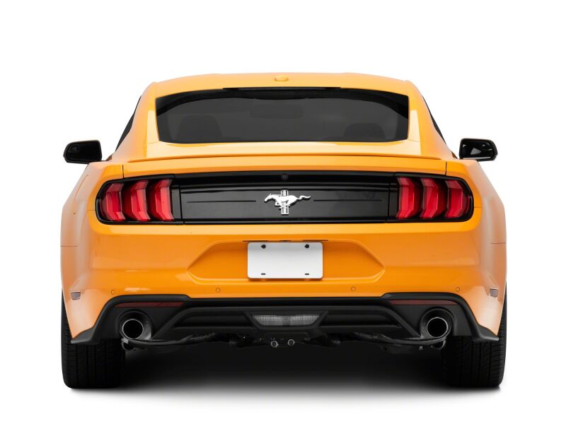 Raxiom 15-23 Ford Mustang Euro Style LED Tail Lights- Gloss Black Housing- Red Lens - 412123 - detail view